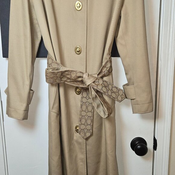 Coach Turnlock Trench Coat – XS (Oversized Fit, Fits Up to Size Large) - Picture 1 of 10